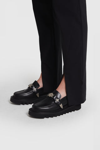 Ankle-Slit Tailored Dress Pant
