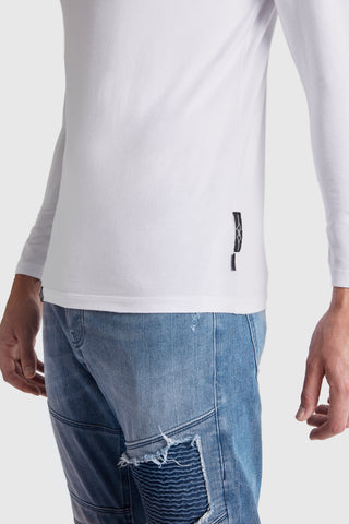 Long Sleeve Halfneck Tee | White