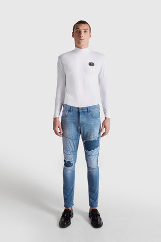 Long Sleeve Halfneck Tee | White